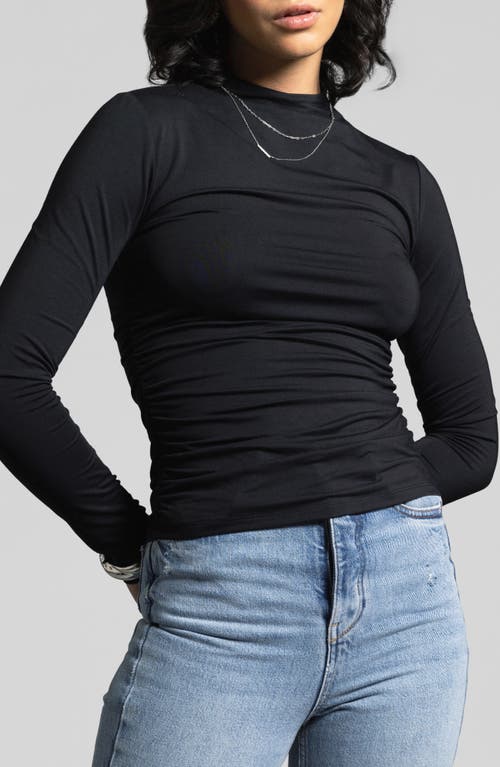 Weekend Los Angeles Rose Ruched Top In Black