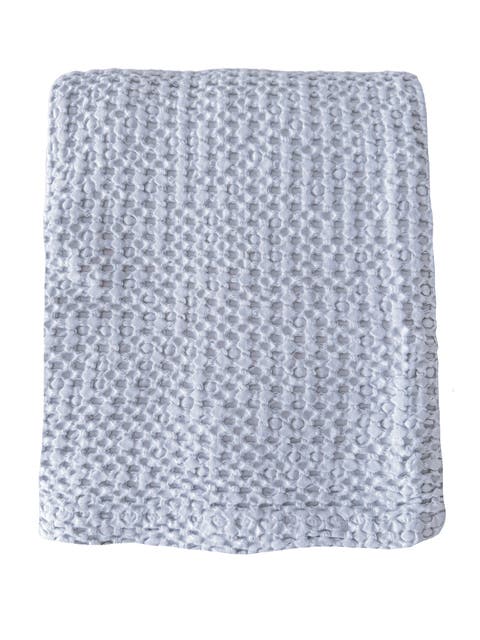 Stonewashed Waffle Cotton Throw