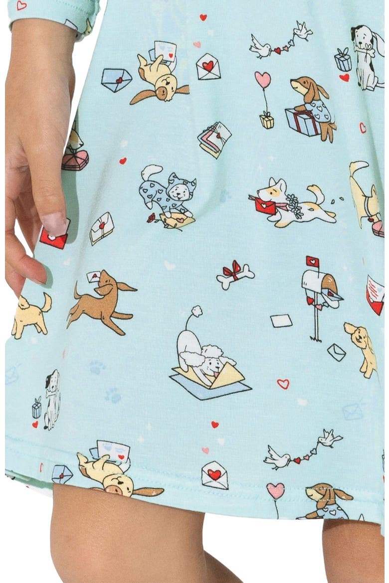 Kids' Puppy Love Long Sleeve Dress, Alternate, color, Puppy Love
