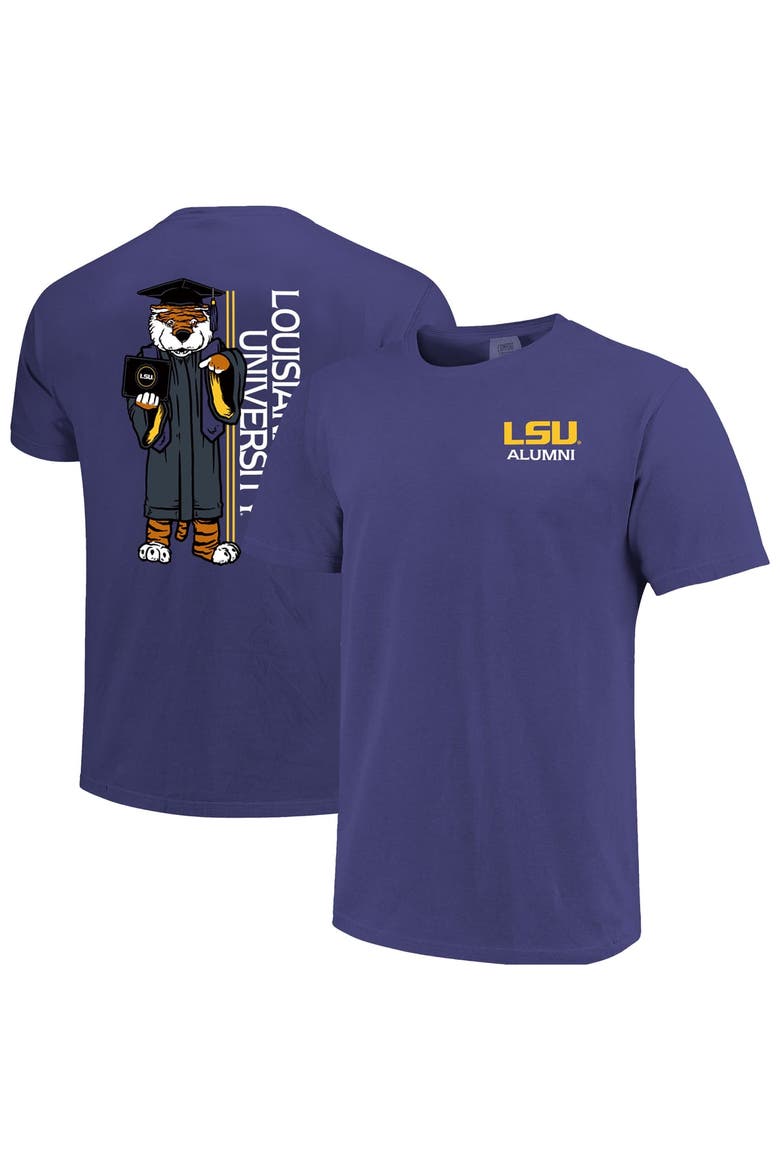 Men's Purple LSU Tigers Mascot Grad Achievement Unlocked T-Shirt, Main, color, Purple