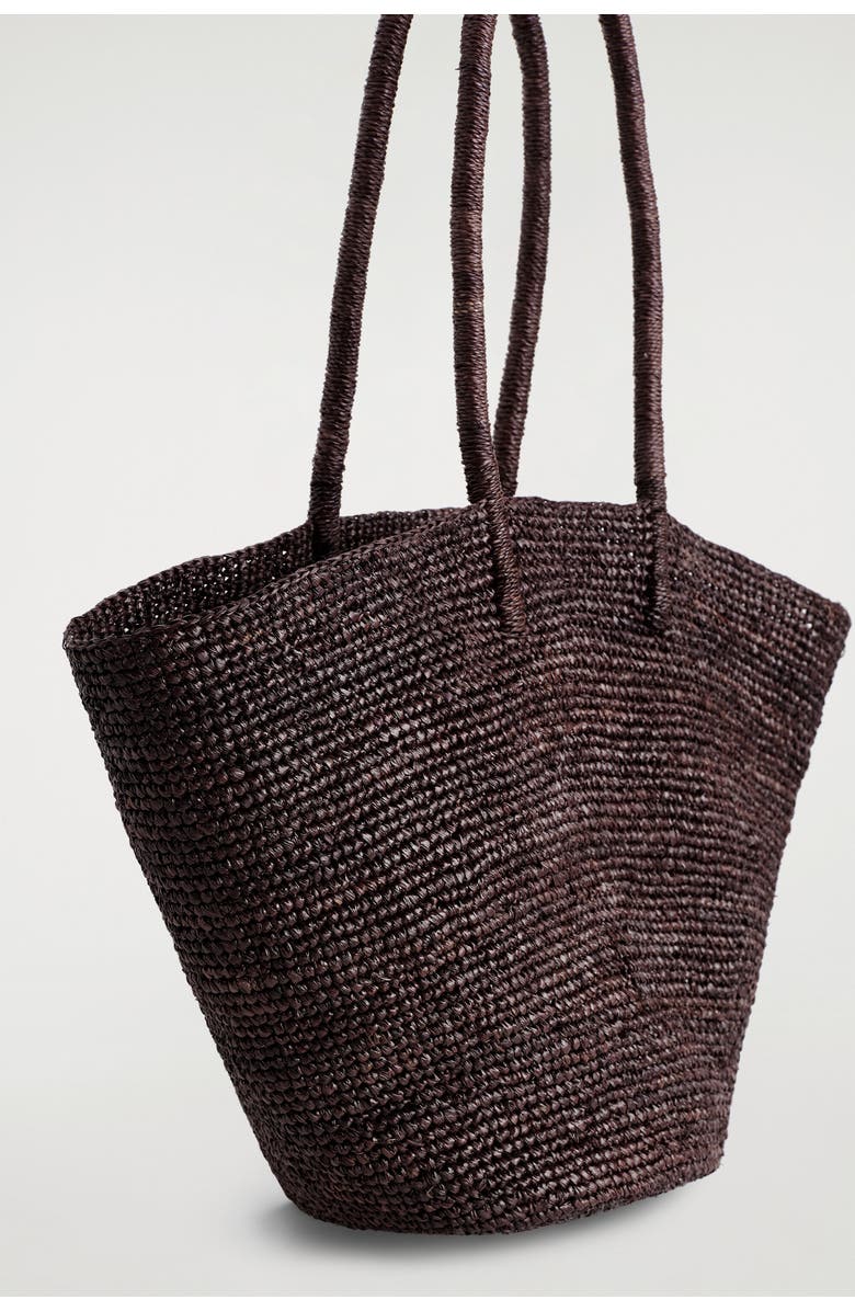 COS Hand-Woven Market Tote - Straw, Alternate, color, Brown