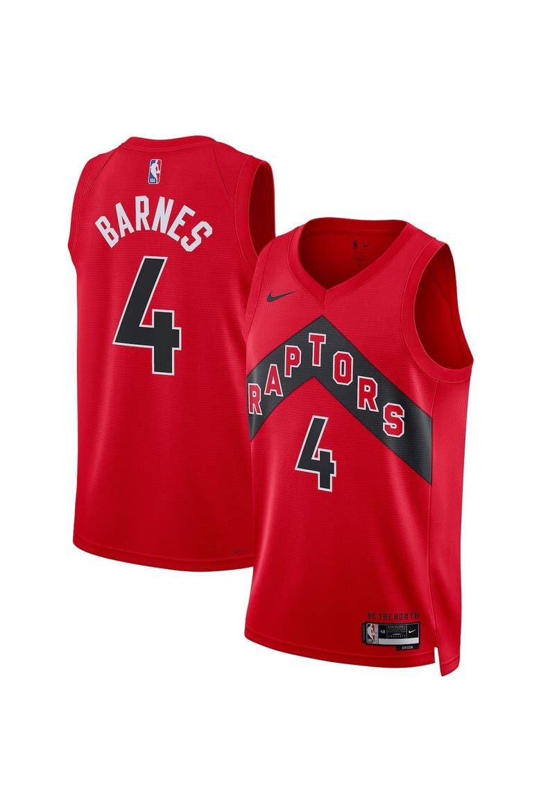 Unisex Nike Scottie Barnes Red Toronto Raptors Swingman Jersey - Icon Edition, Main, color, Red