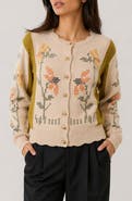 SAACHI Floral Stitch Cardigan