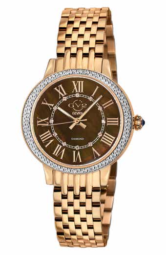 GV2 Astor III Diamond Swiss Bracelet Watch 34mm 0.06 ctw Nordstromrack