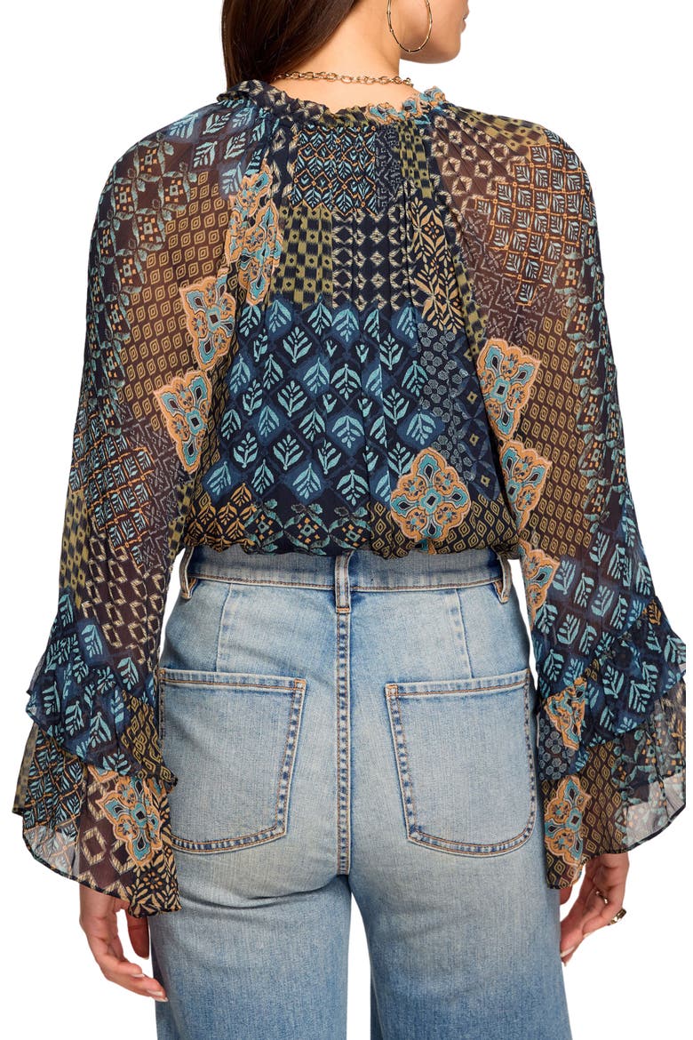 Anya Top, Alternate, color, NAVY MULTI