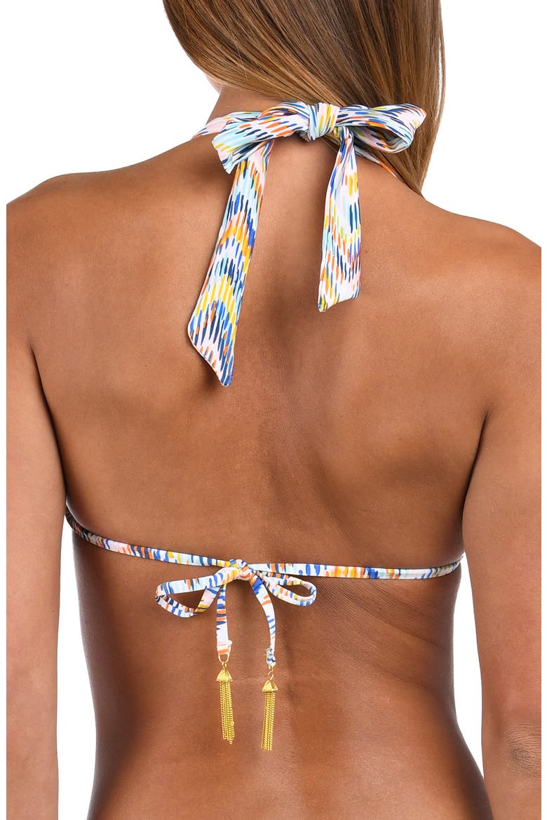 Soul Triangle Slider Bikini Top, Alternate, color, WHITE MULTI
