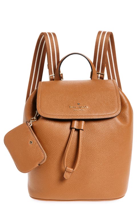 rosie medium leather flap backpack