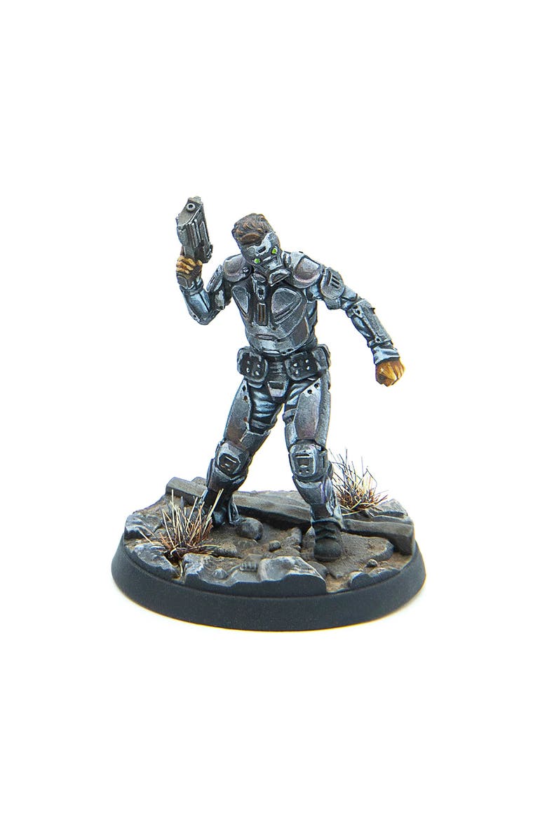 Modiphius Fallout Wasteland Warfare Enclaveforce 6 Miniatures, Alternate, color, Multicolored