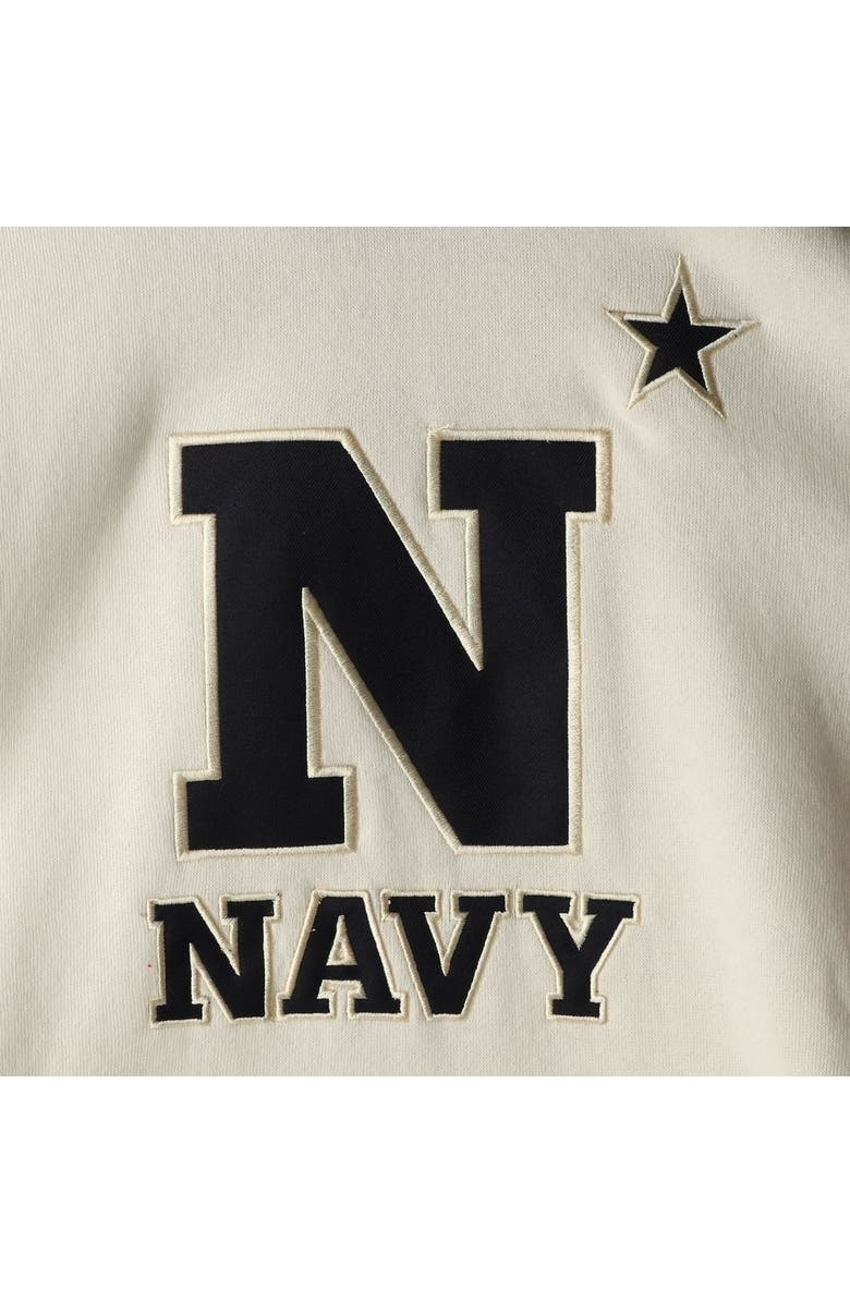 COLOSSEUM Men's Colosseum Cream Navy Midshipmen 2.0 Lace-Up Pullover Hoodie, Alternate, color, Cream