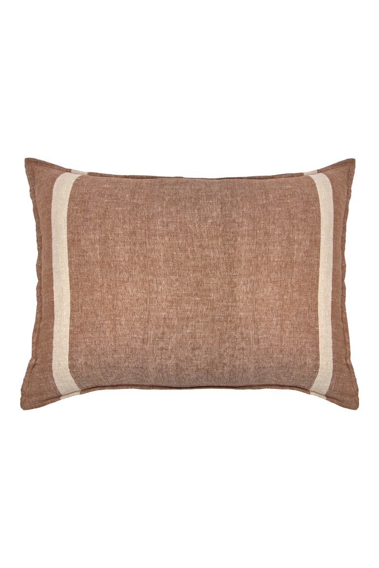 Rory Linen Big Accent Pillow, Main, color, TERRA COTTA/ FLAX