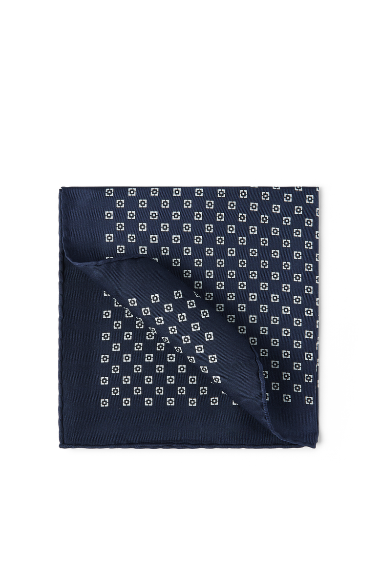 Silk pocket square, Main, color, Navy Blue