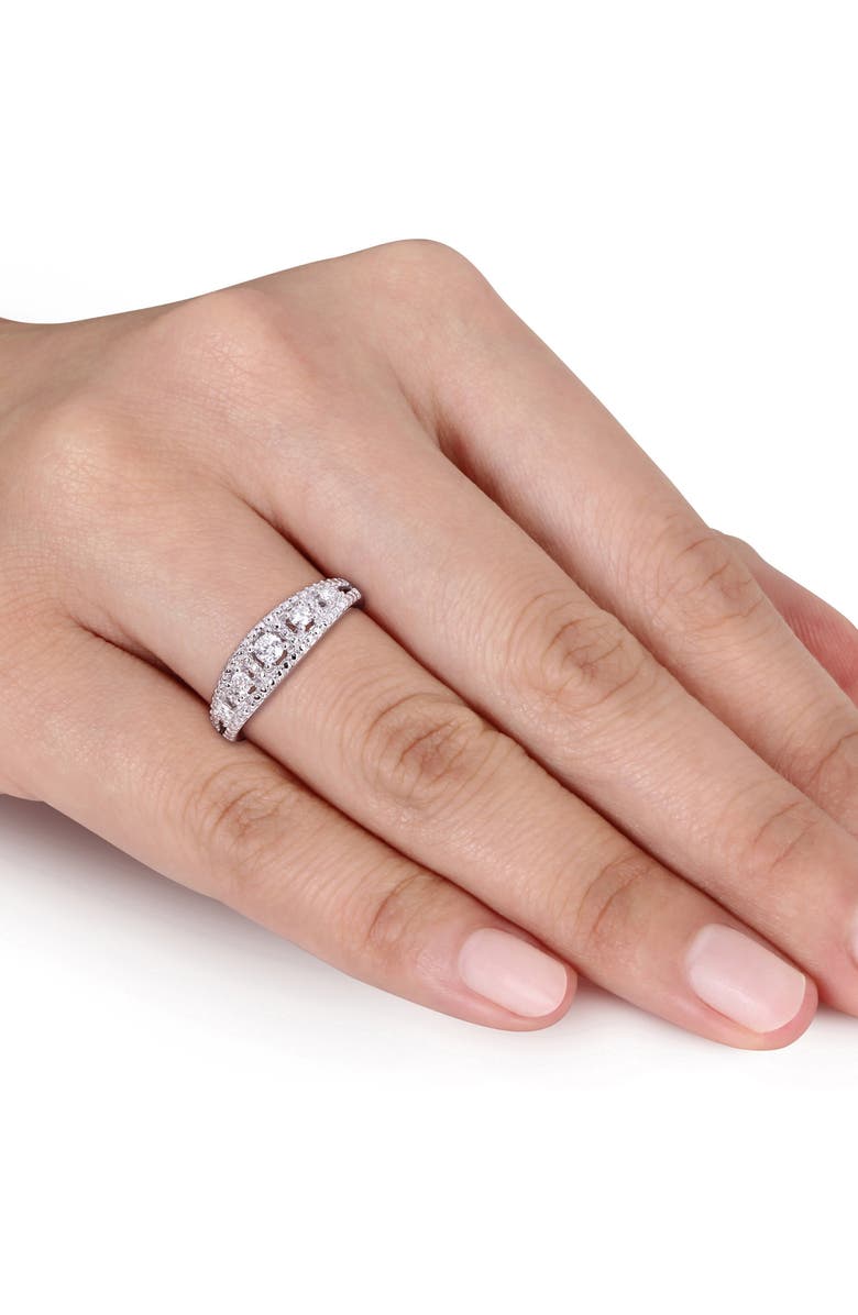 DELMAR Diamond Semi Eternity Ring - 0.24ct., Alternate, color, White Gold