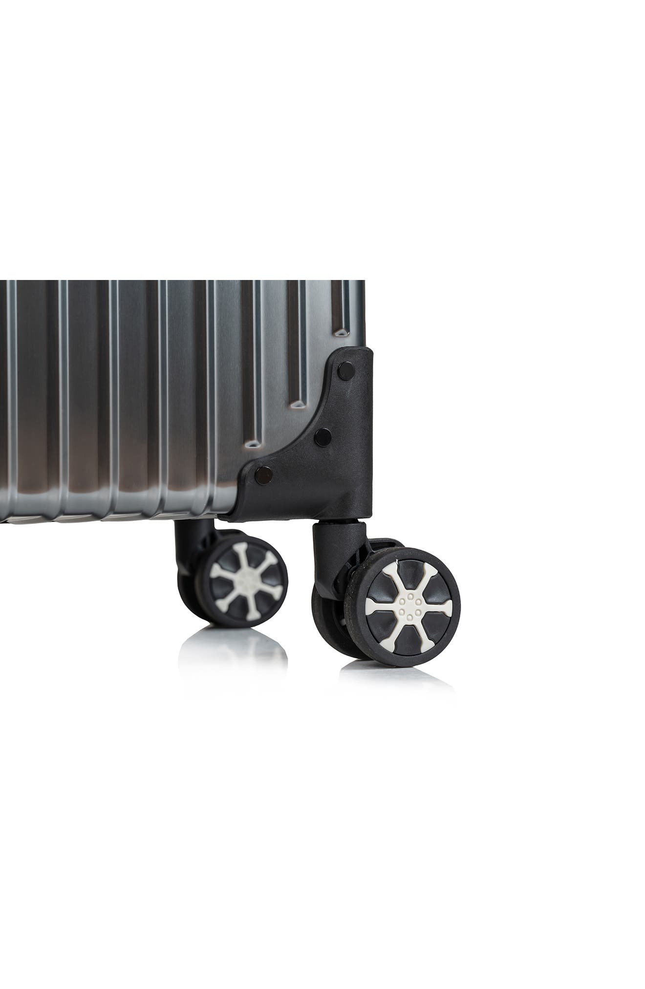 CHAMPS Aluminum Hardside Spinner Suitcase Carry-On, Alternate, color, Grey