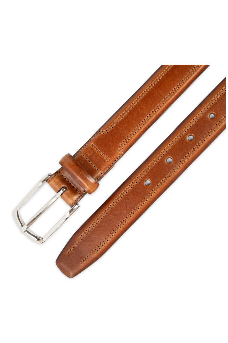 Fes Stitch Leather Belt, Alternate, color, BRITISH TAN