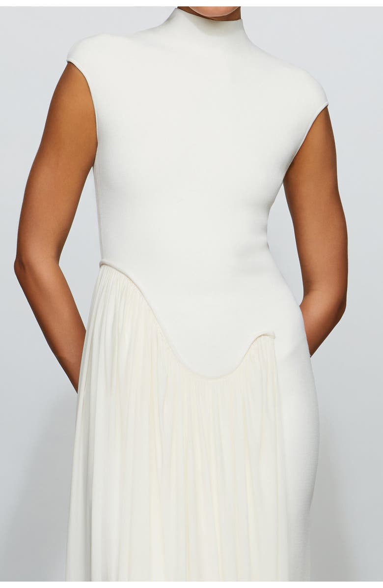 Et Ochs Francis Knit Combo Midi Dress, Alternate, color, Ivory