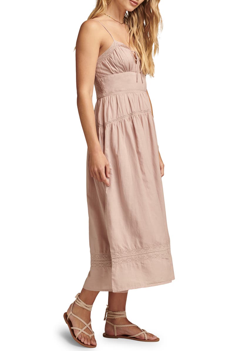 Lucky Brand Lace Trim Maxi Dress, Alternate, color, 