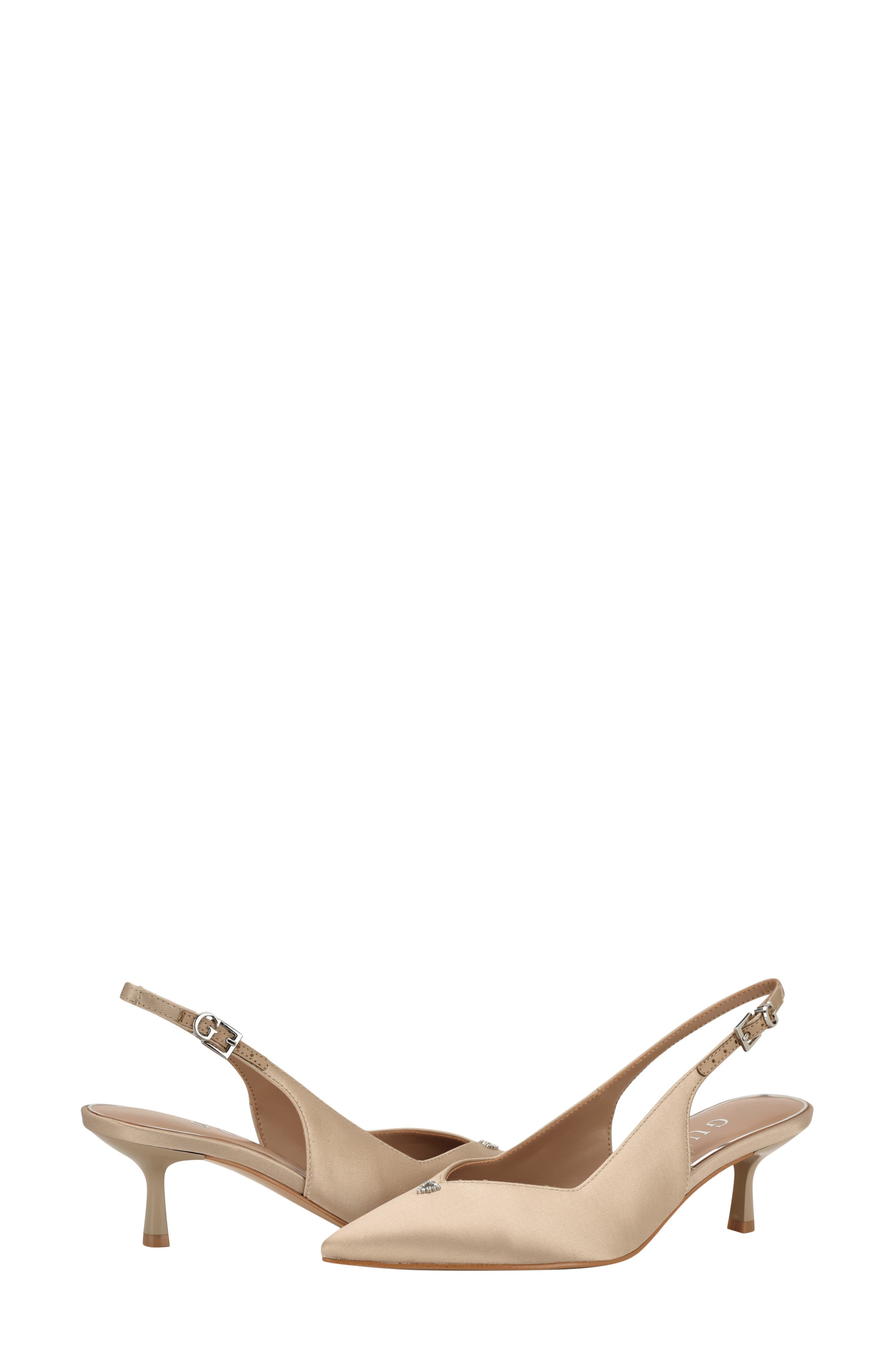 GUESS Yannick Slingback Pump, Alternate, color, Light Natural