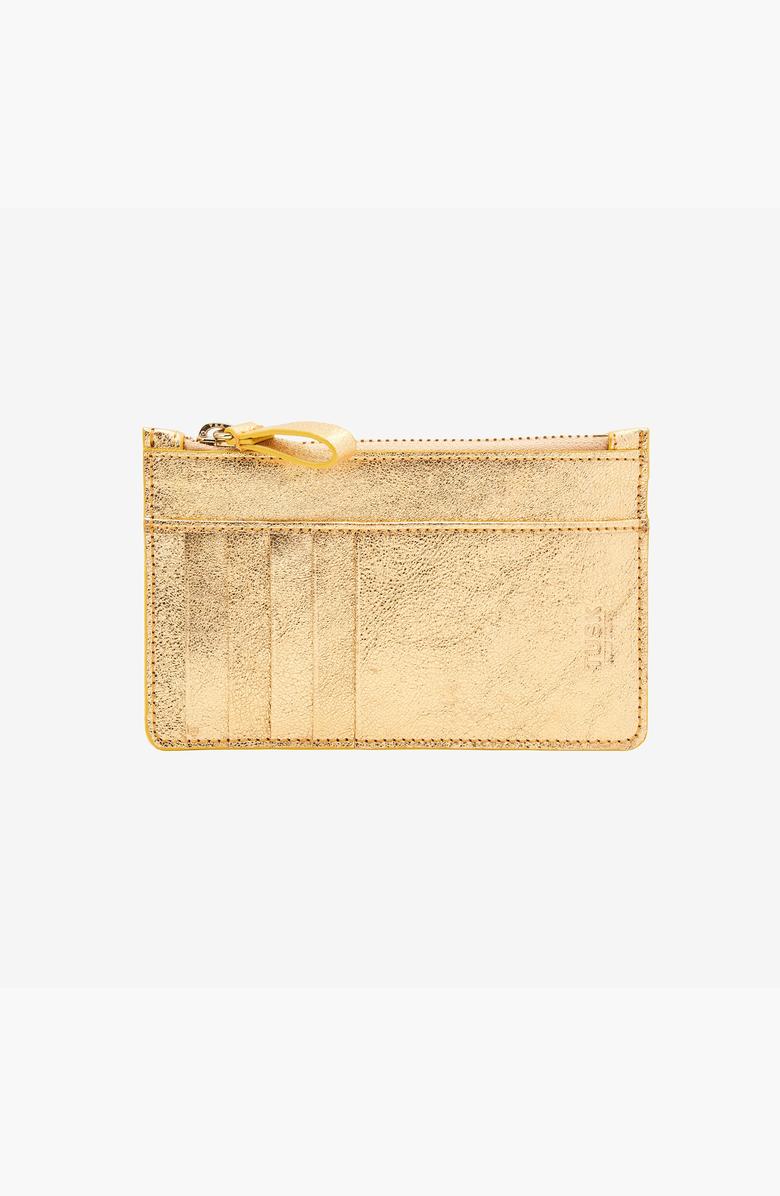 Tusk Orissa Top Zip Card Case, Main, color, Gold