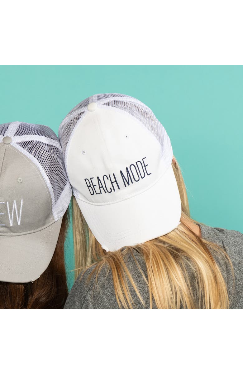 Totalee Gift Beach Mode Baseball Hat Cotton White, Alternate, color, White