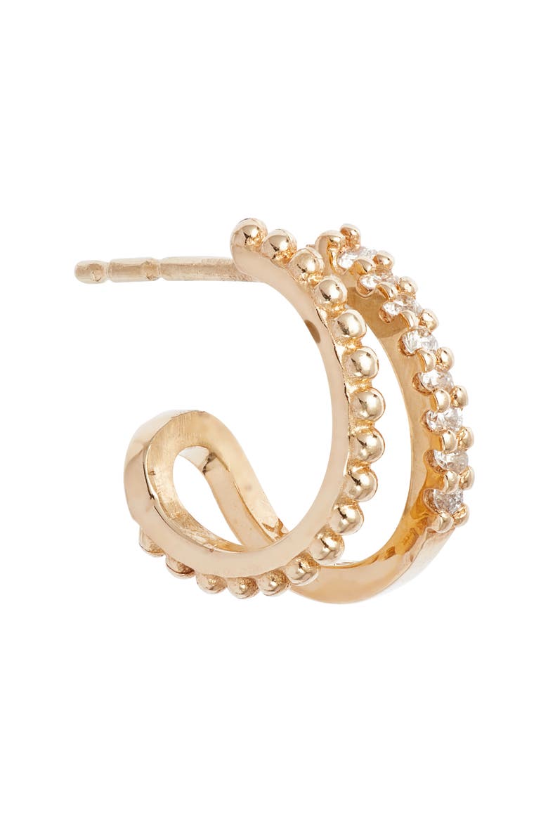Dew Drop Double Row Diamond Earrings, Alternate, color, 8mm 14K YELLOW GOLD