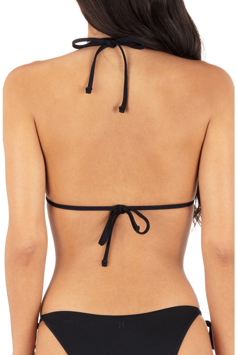 Triangle Bikini Top, Alternate, color, BLACK