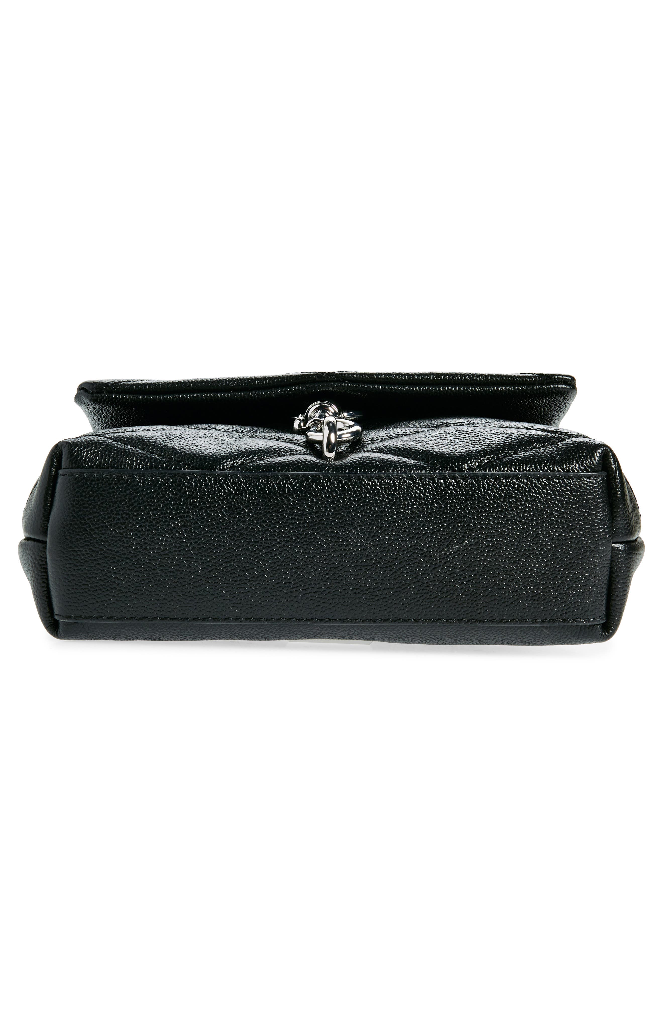 Rebecca Minkoff Edie Diamond Quilt Leather Crossbody Bag, Alternate, color, Black