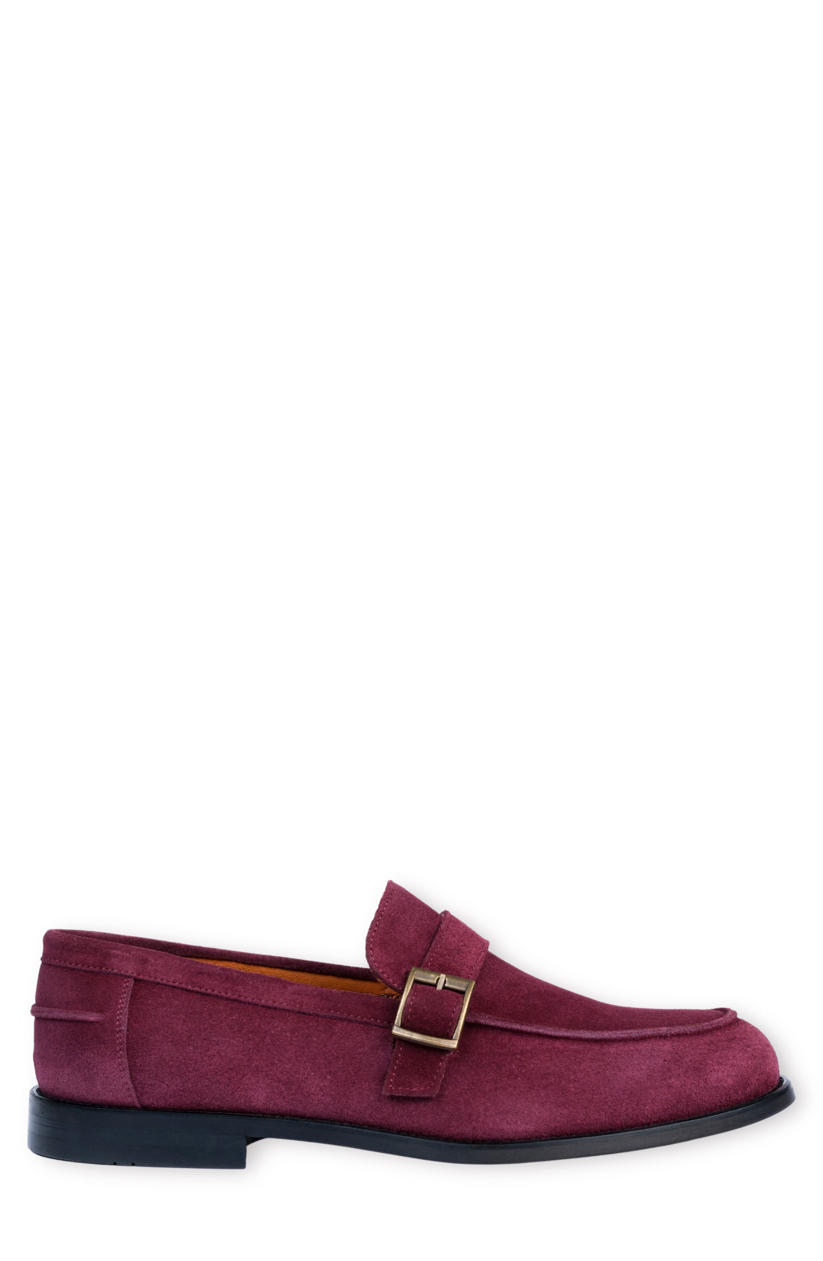VELLAPAIS Mingo Monk Shoe, Alternate, color, Dark Red