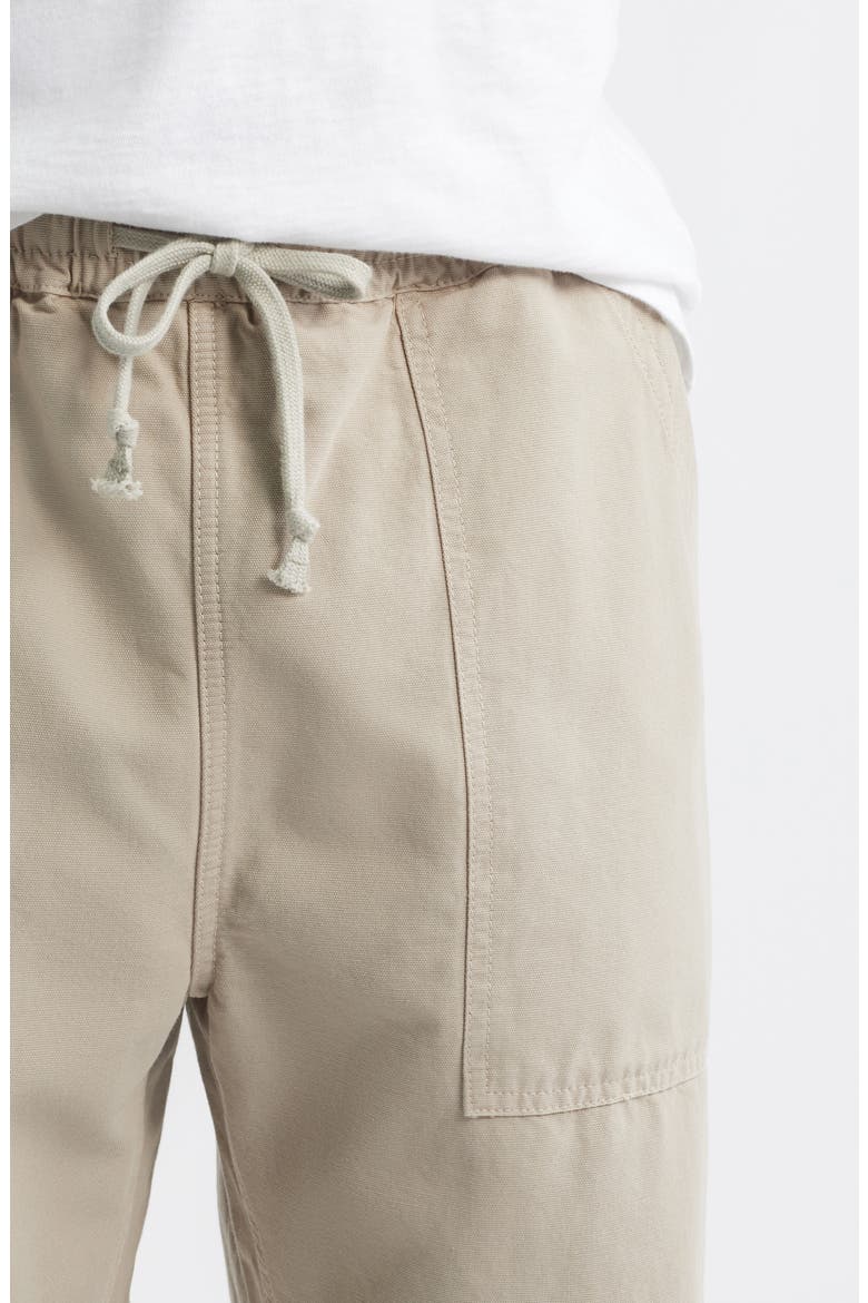 Organic Cotton Canvas Drawstring Chef Pants, Alternate, color, STONE