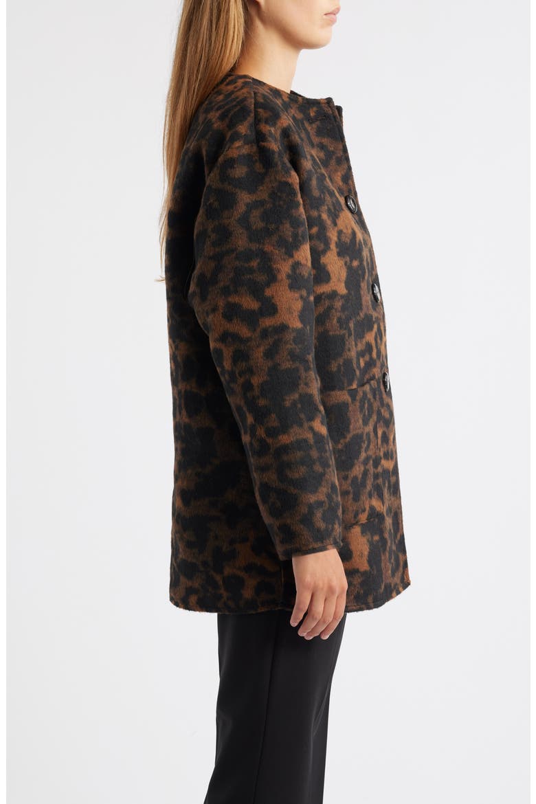 Leopard Print Topper Coat, Alternate, color, ANNE BLACK/ BROWN MULTI