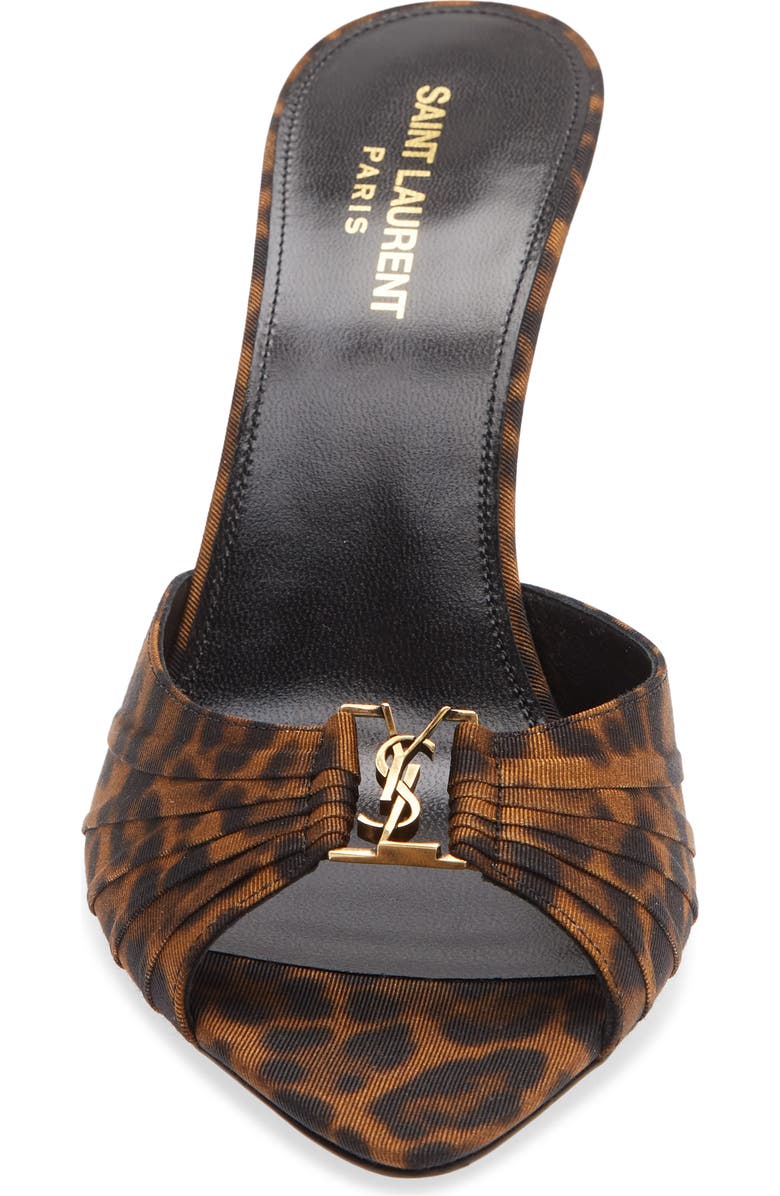 Saint Laurent Babylone Slide Sandal, Alternate, color, Coffee