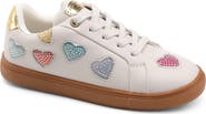 Kurt Geiger London Kids' Mini Lane Love Crystal Heart Sneaker