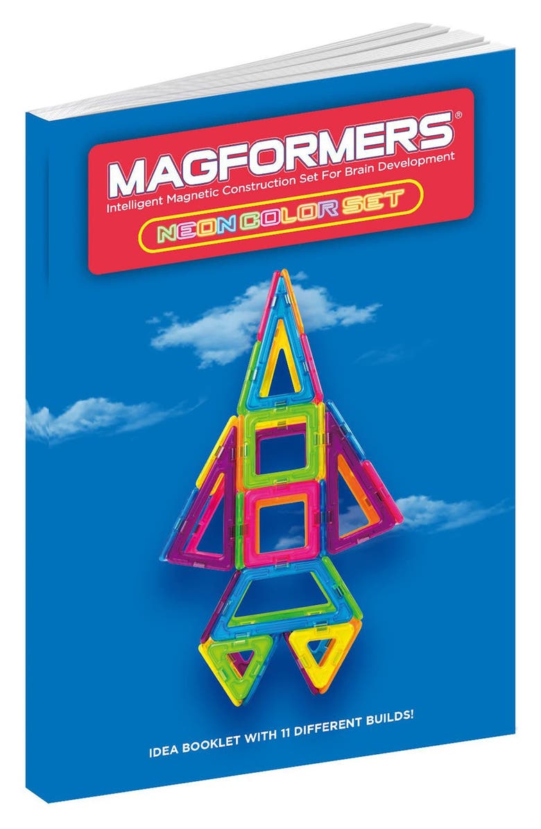 Magformers 'Creator' Neon Magnetic 3D Construction Set, Alternate, color, 