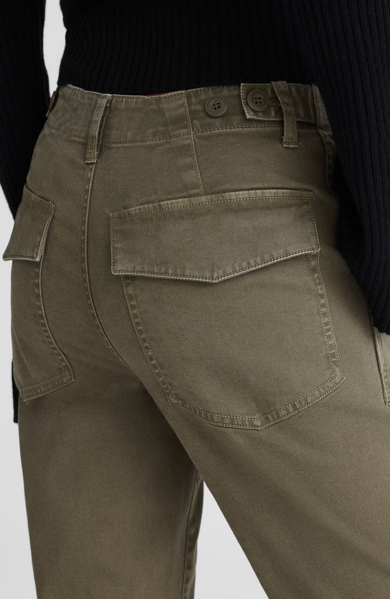 Madewell Garment Dyed Slim Straight Leg Utility Pants, Alternate, color, Faded Ivy