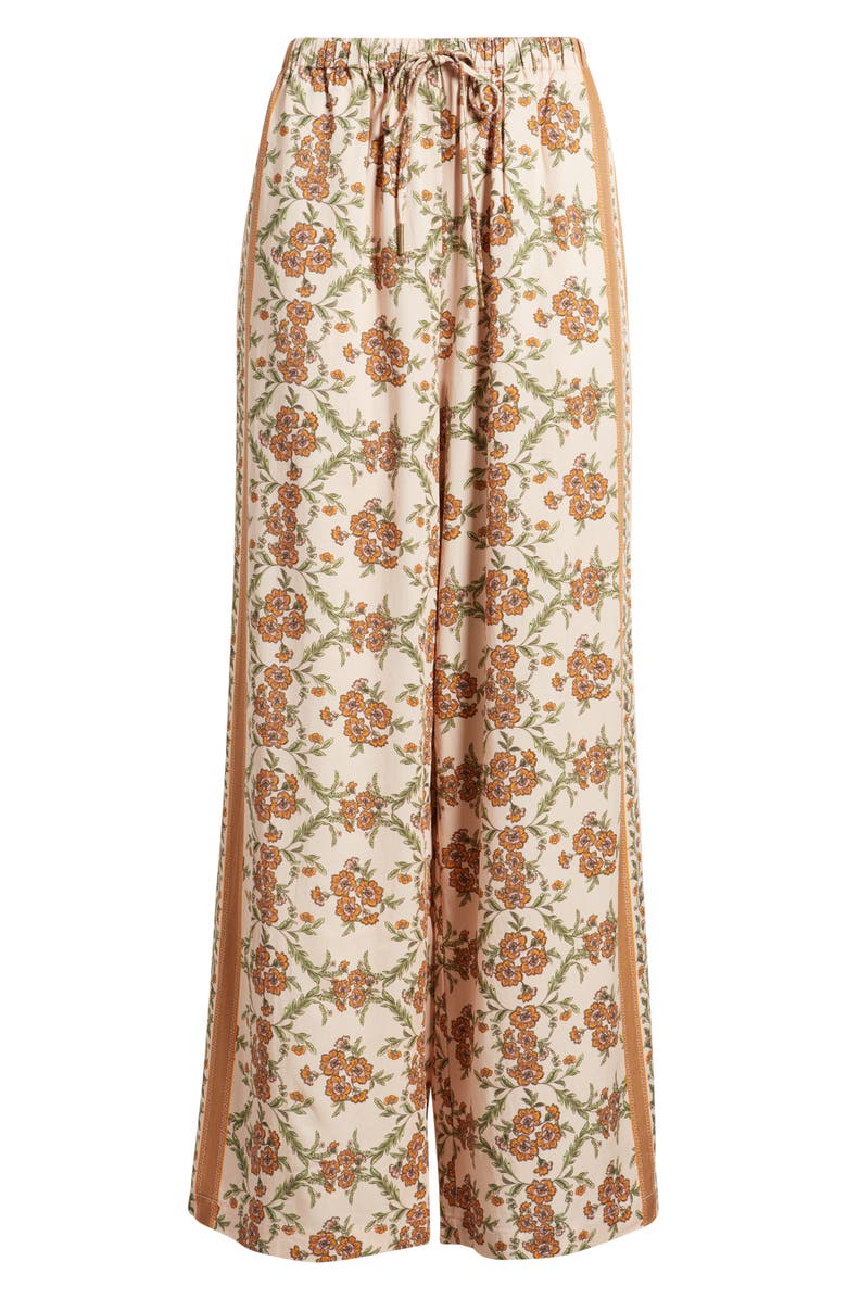 CITY BLUES Floral Side Slit Lounge Pants, Alternate, color, Pumice/ Terra