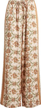 CITY BLUES Floral Side Slit Lounge Pants