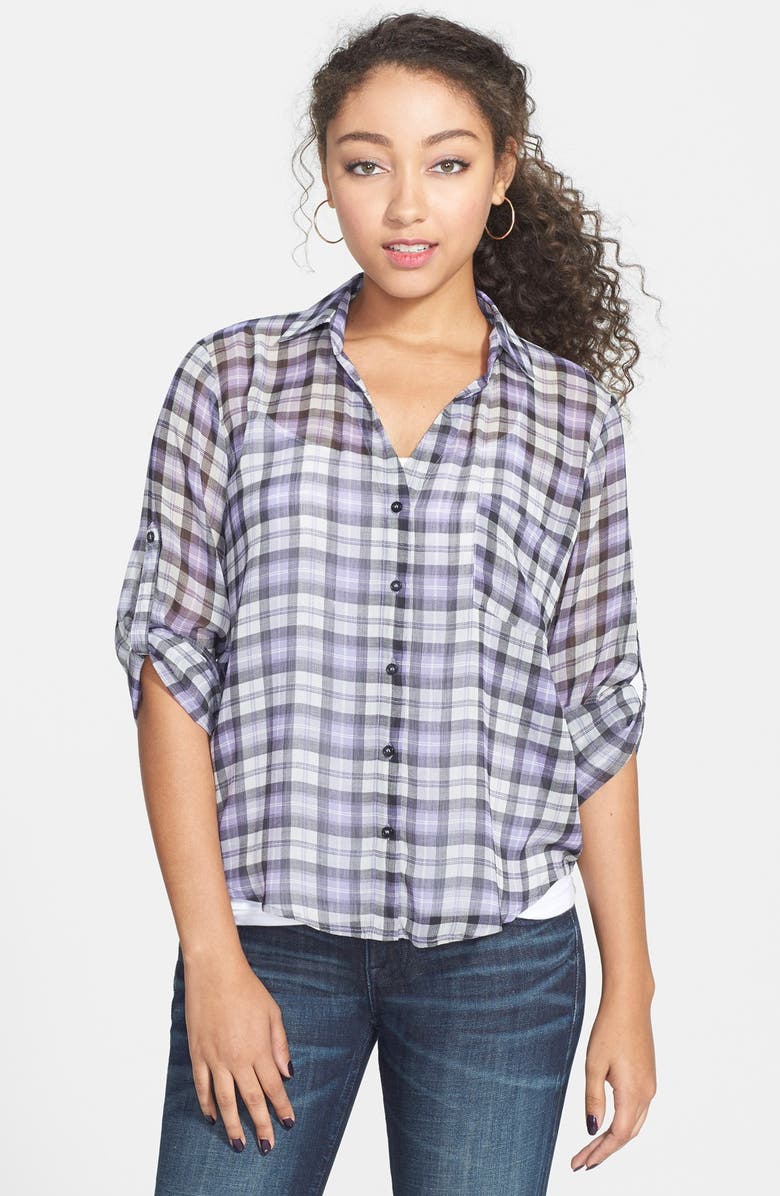 Band of Gypsies Plaid Shirt, Main, color, 