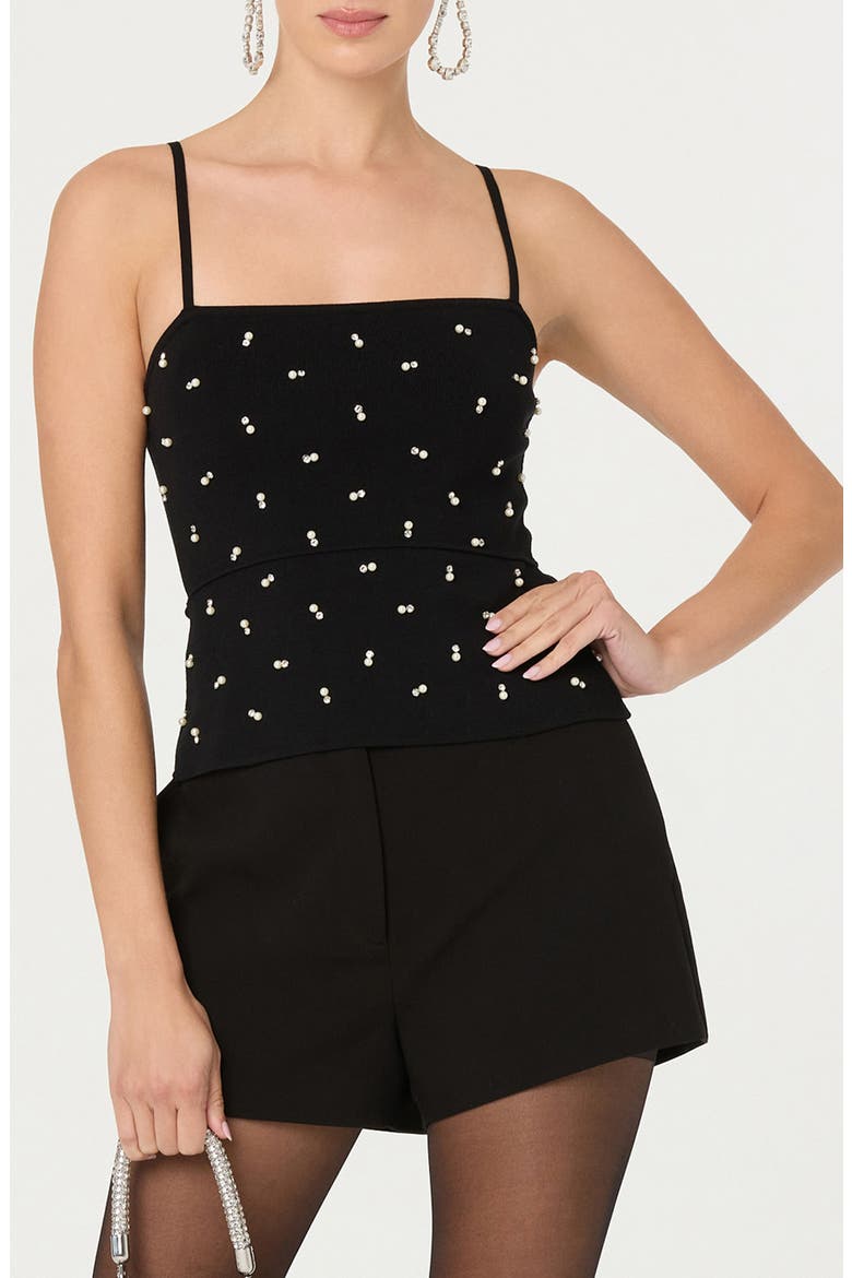 Adde Jewel Embellished Sweater Camisole, Main, color, BLACK