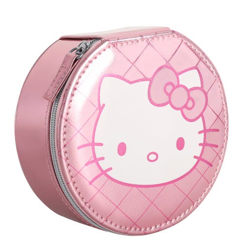 Hello Kitty Round Zip Around Jewelry Travel Storage In Pink
