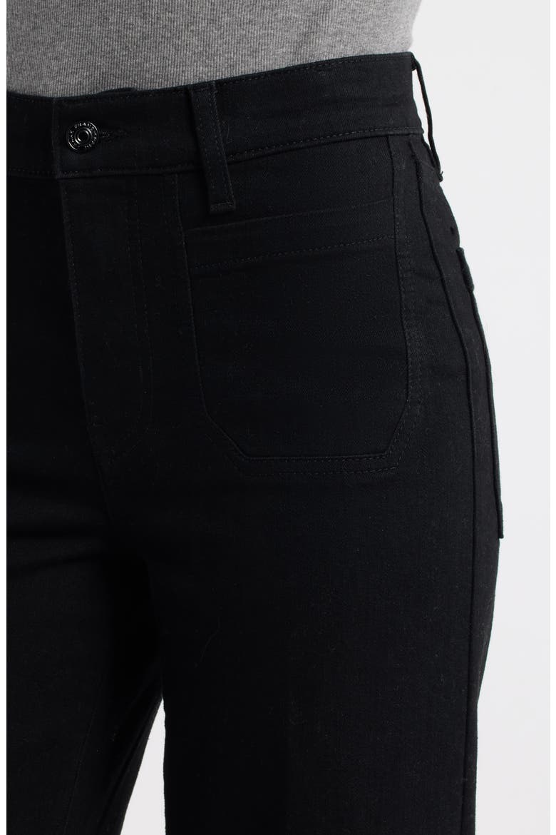 Le Slim Palazzo High Waist Wide Leg Jeans, Alternate, color, BLACK