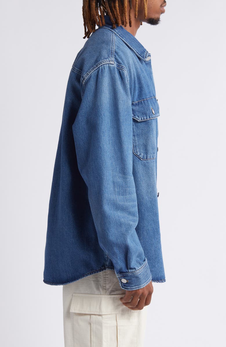 Carhartt Work In Progress Harvey Denim Shirt Jacket, Alternate, color, Blue Dark Used Wash