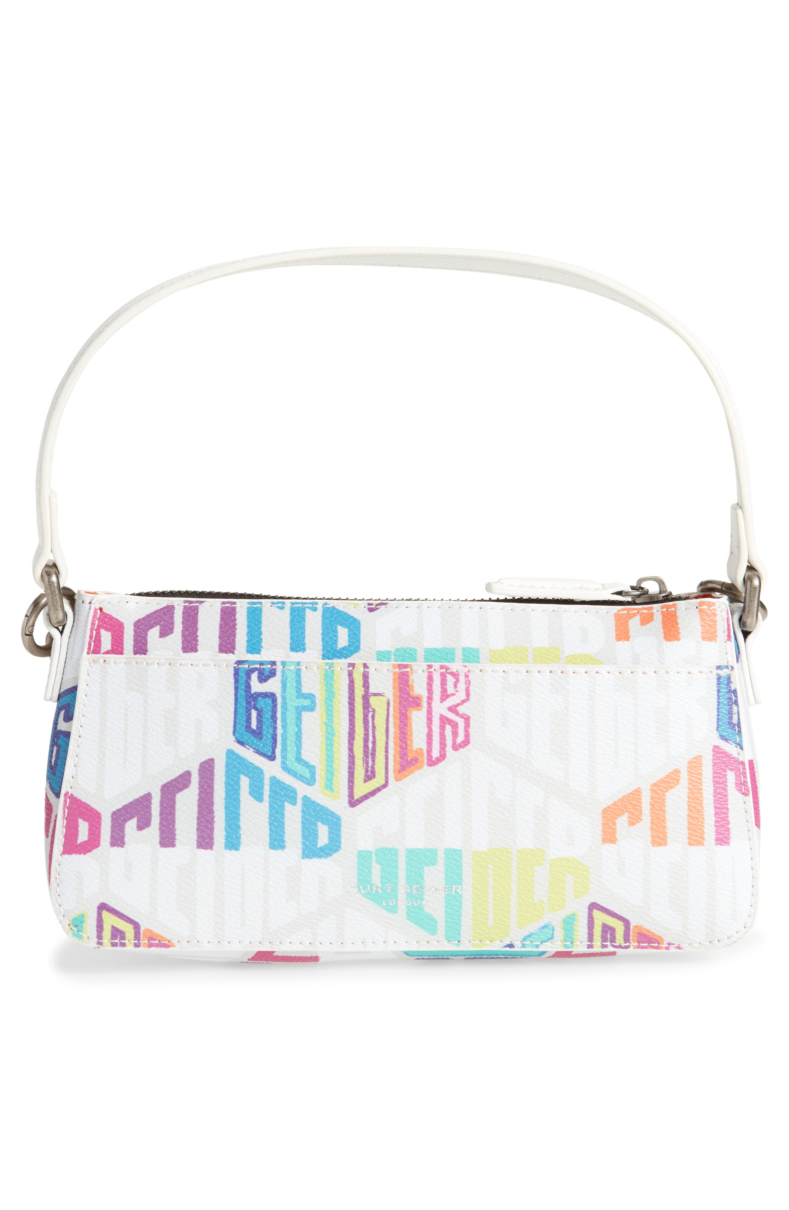 Richmond Faux Leather Baguette Bag, Alternate, color, OPEN WHITE
