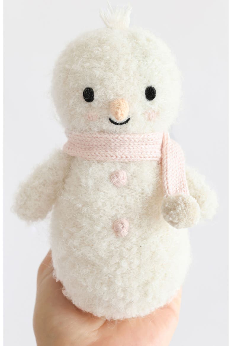 Baby Snowman Stuffed Animal, Alternate, color, WHITE