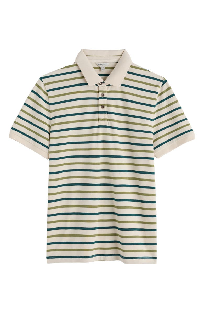 Seasalt Cornwall Balefire Stripe Organic Cotton Piqué Polo, Alternate, color, Duet Breton Grasshopper
