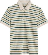 Seasalt Cornwall Balefire Stripe Organic Cotton Piqué Polo