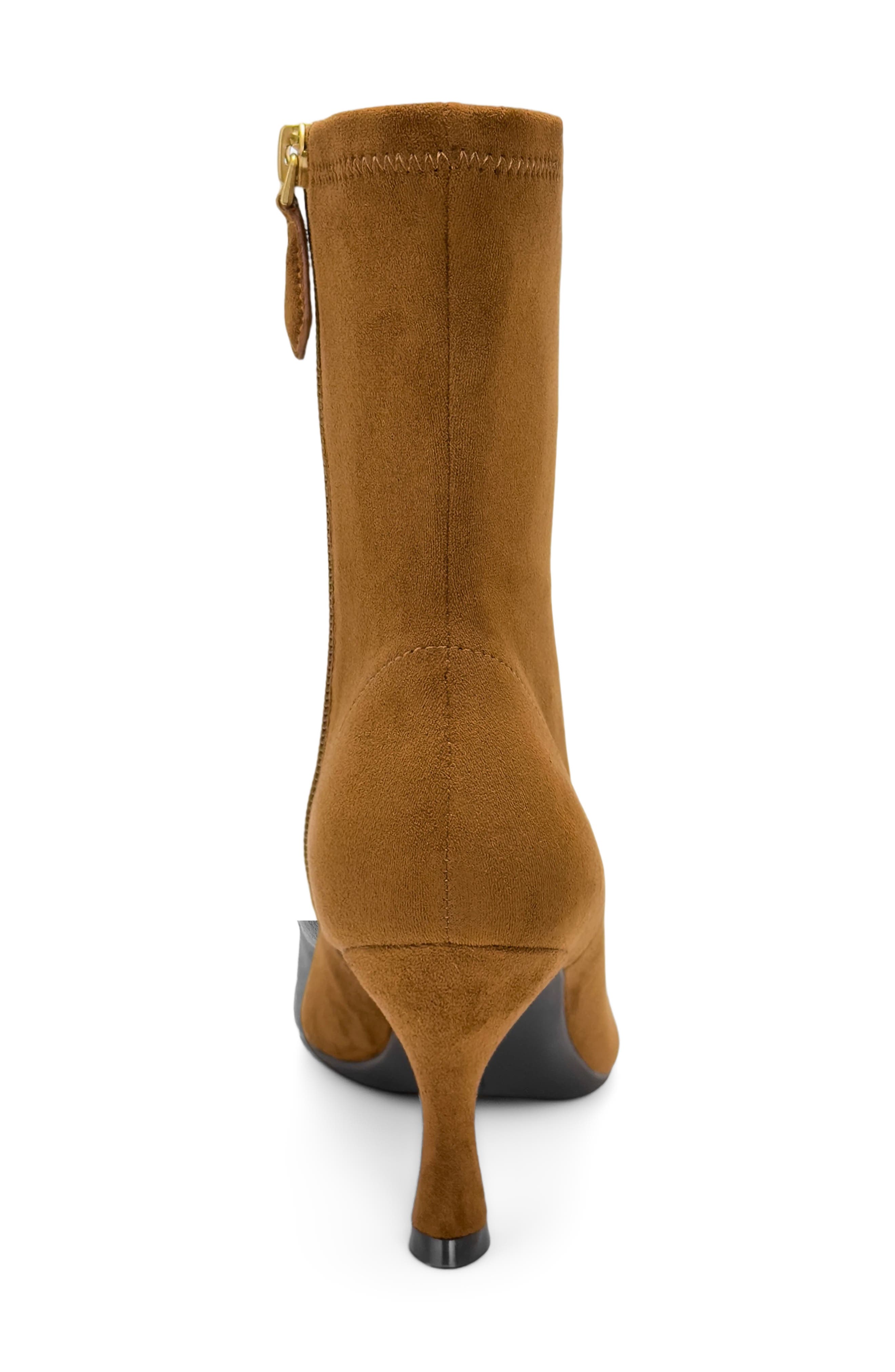 Ophelia Faux Leather Bootie, Alternate, color, TOBACCO