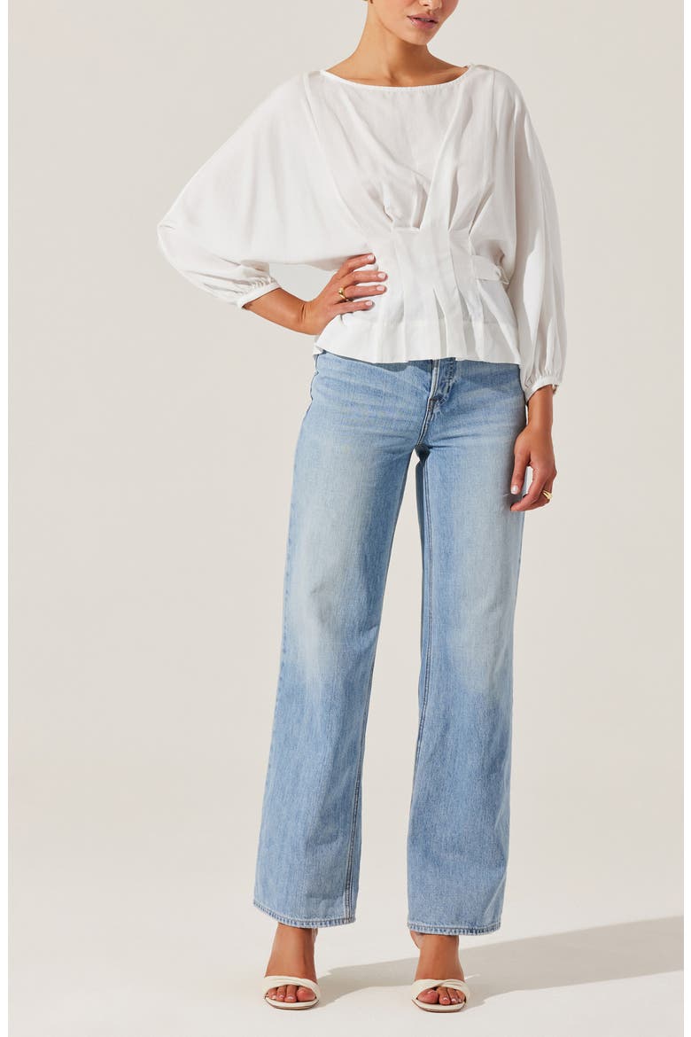 Ciara Pleated Top, Alternate, color, OFF WHITE