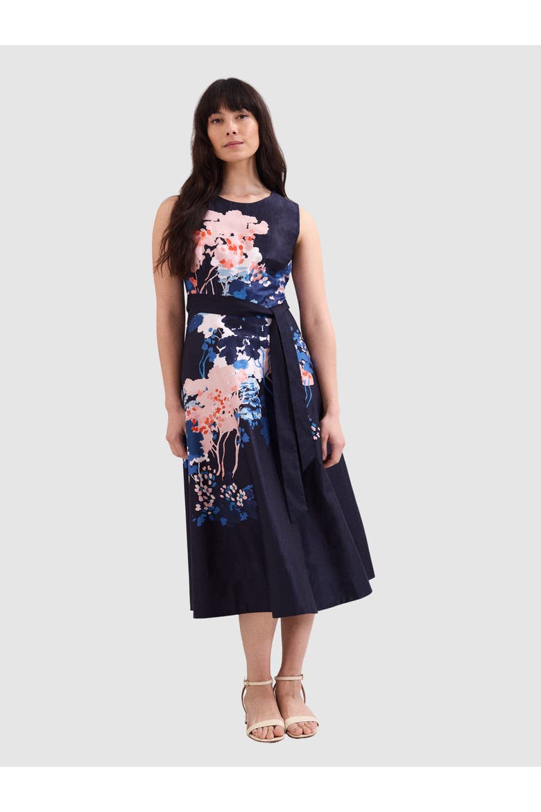 Natalya Floral Dress, Main, color, Navy