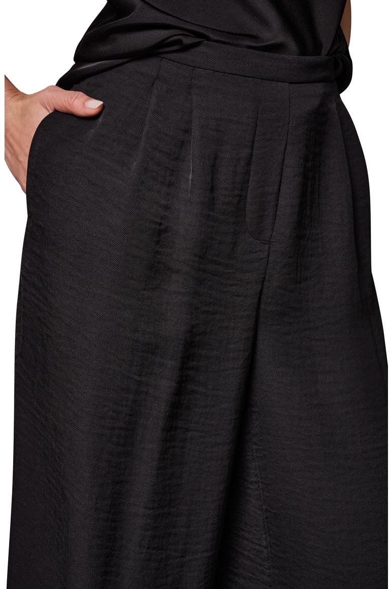 Pleat Front Wide Leg Pants, Alternate, color, BLACK