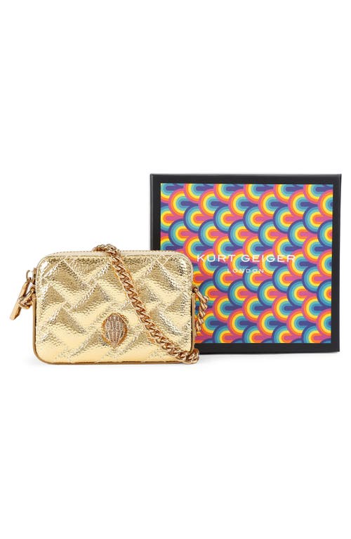 Kurt Geiger London Micro Kensington Camera Bag In Gold