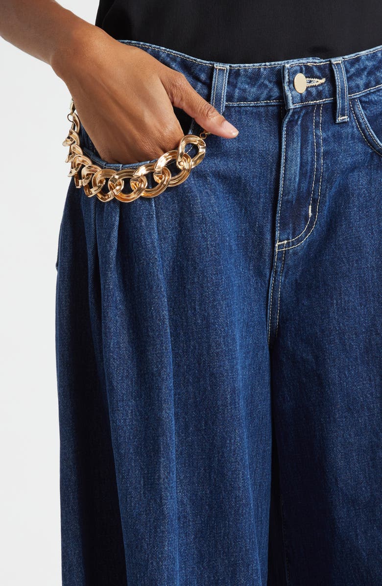 L'AGENCE Chayse Chain Wide Leg Jeans, Alternate, color, Marseille